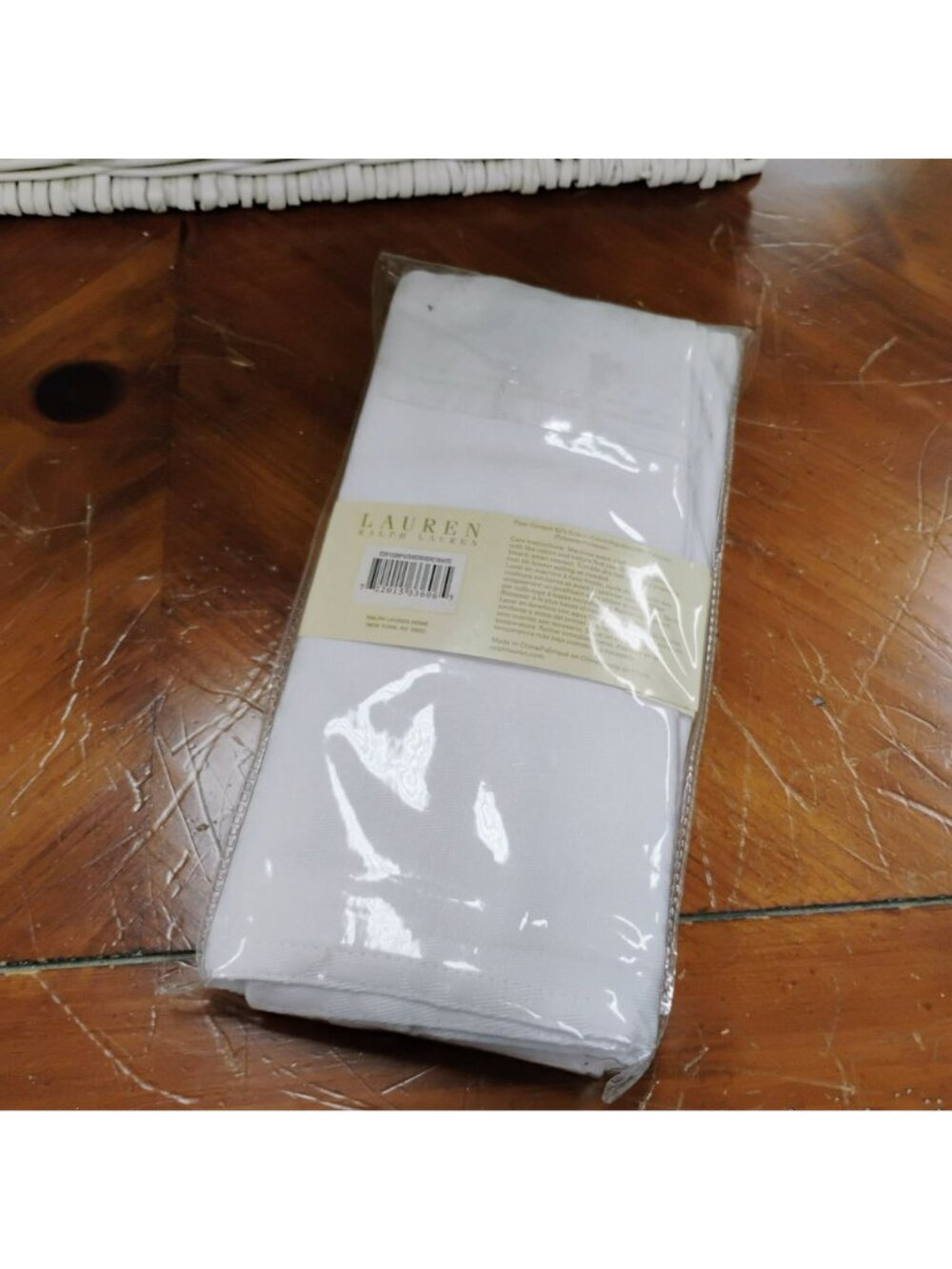 Lauren Ralph Lauren White Gwenivere Damask Napkins set of 4 Cotton Blend - Picture 2 of 4